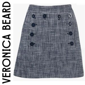 Veronica Beard Maida Button Panel Mini Skirt